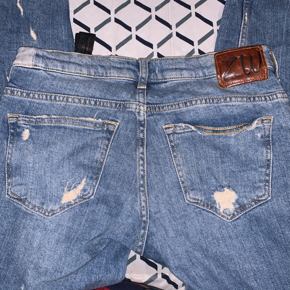 Zara premium denim collection size 2 distressed and ripped stretchy skinny jeans - Picture 4 of 6